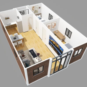 56/72 sqm Modern Expandable Home – 2/3 Bedroom, 1 Bathroom, 1 Kitchen