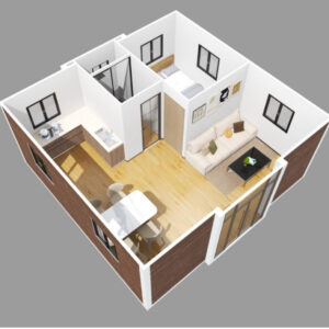 37 sqm Modern Expandable Home – 1 Bedroom, 1 Bathroom, 1 Kitchen