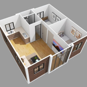 37 sqm Modern Expandable Home – 2 Bedroom, 1 Bathroom, 1 Kitchen